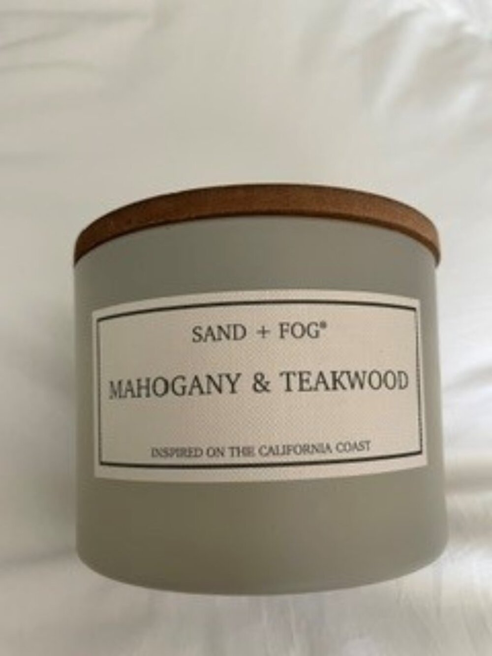 NEW Sand & Fog 2 wick candle Mahogany & Teakwood scent